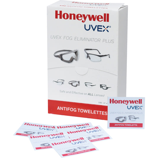 Honeywell Uvex® Fog Eliminator Plus Lens Towelettes, 4" x 5", Pack Of 100