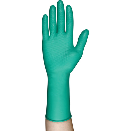 Microflex 93-287 Series Disposable Gloves, Small, Nitrile, 8.7-mil, Powder-Free, Green
