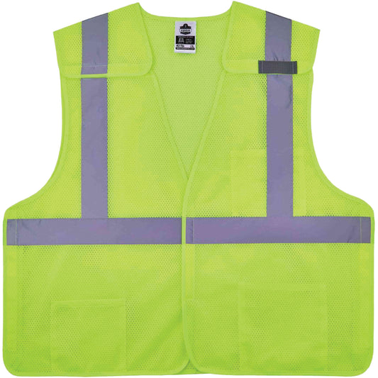 Ergodyne GloWear 8217BA Breakaway Mesh Safety Vest, High Visibility Lime-Yellow, 4X-Large/5X-Large, Polyester