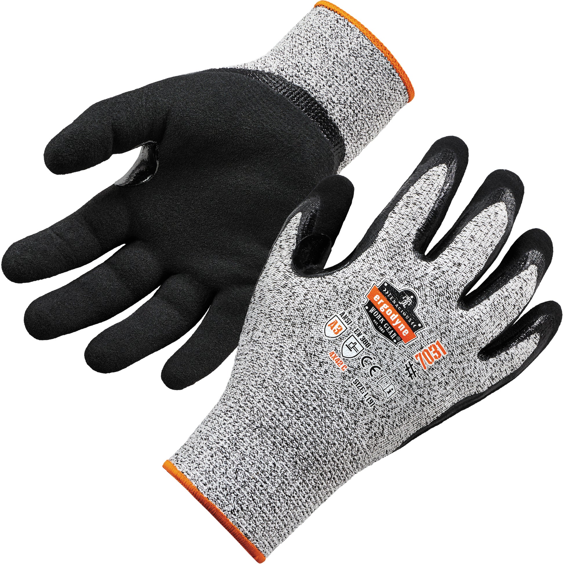 Ergodyne ProFlex® Extra-Strength Cut Resistant Gloves, Size 2X-Large, 13 Gauge, Nitrile Coated, HPPE Shell, ASTM ANSI Level A3