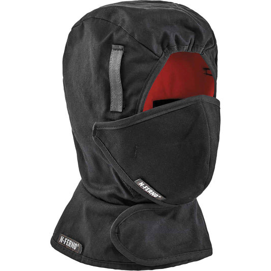 Ergodyne N-Ferno® Winter Hard Hat Liner with Mouthpiece, Fleece Lining, One Size, Black