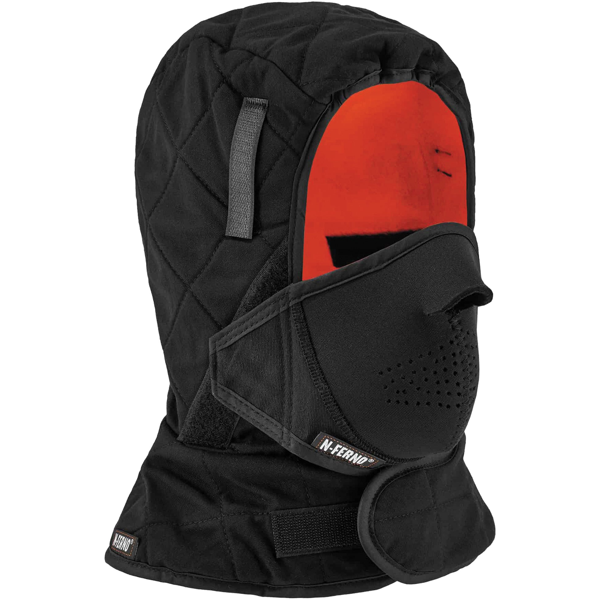 Ergodyne N-Ferno® 3-Layer Winter Hard Hat Liner with Mouthpiece, Fleece Lining, One Size, Black