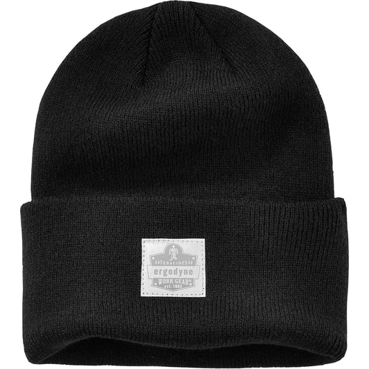 Ergodyne N-Ferno® Rib Knit Beanie Hat, One Size, Black