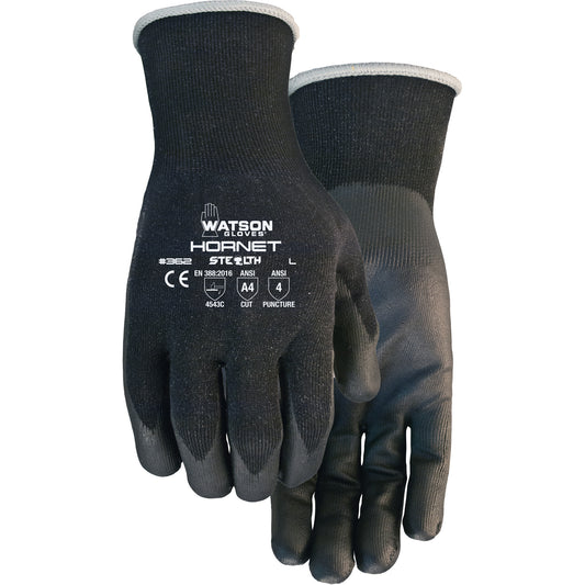 Watson Gloves Stealth Hornet Cut Resistant Gloves, Size 2X-Large, 18 Gauge, Foam Nitrile Coated, Nylon/HPPE/Spandex/Glass Fibre Shell, ASTM ANSI Level A4/EN 388 Level 5