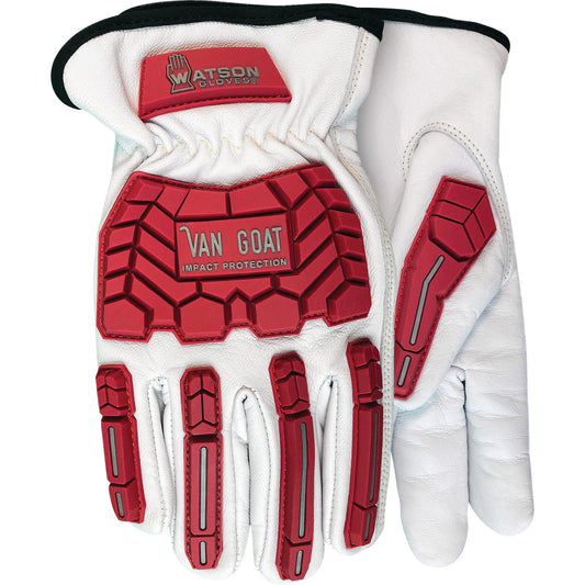 Watson Gloves Van Goat Impact & Cut Resistant Gloves, Medium, Goatskin Palm, Slip-On Cuff