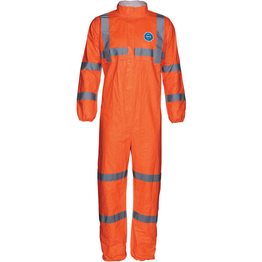 Dupont Personal Protection HV High Visibility Coveralls with Collar, 2X-Large, Orange, Tyvek® 500