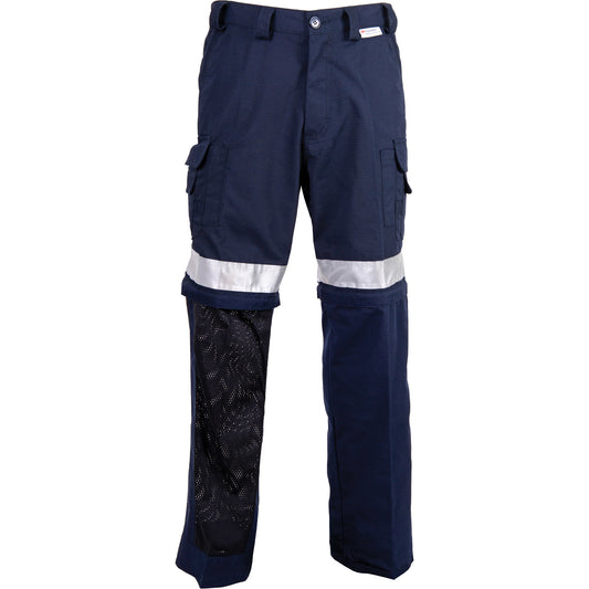 Coolworks All-Season High Visibility Ventilated Pants, Poly-Cotton, 32, Navy Blue