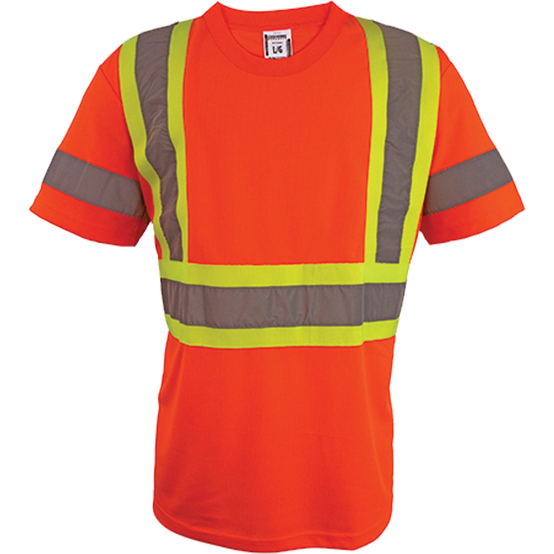 Coolworks Short Sleeve Safety T-Shirt, Polyester, Small, High Visibility Orange