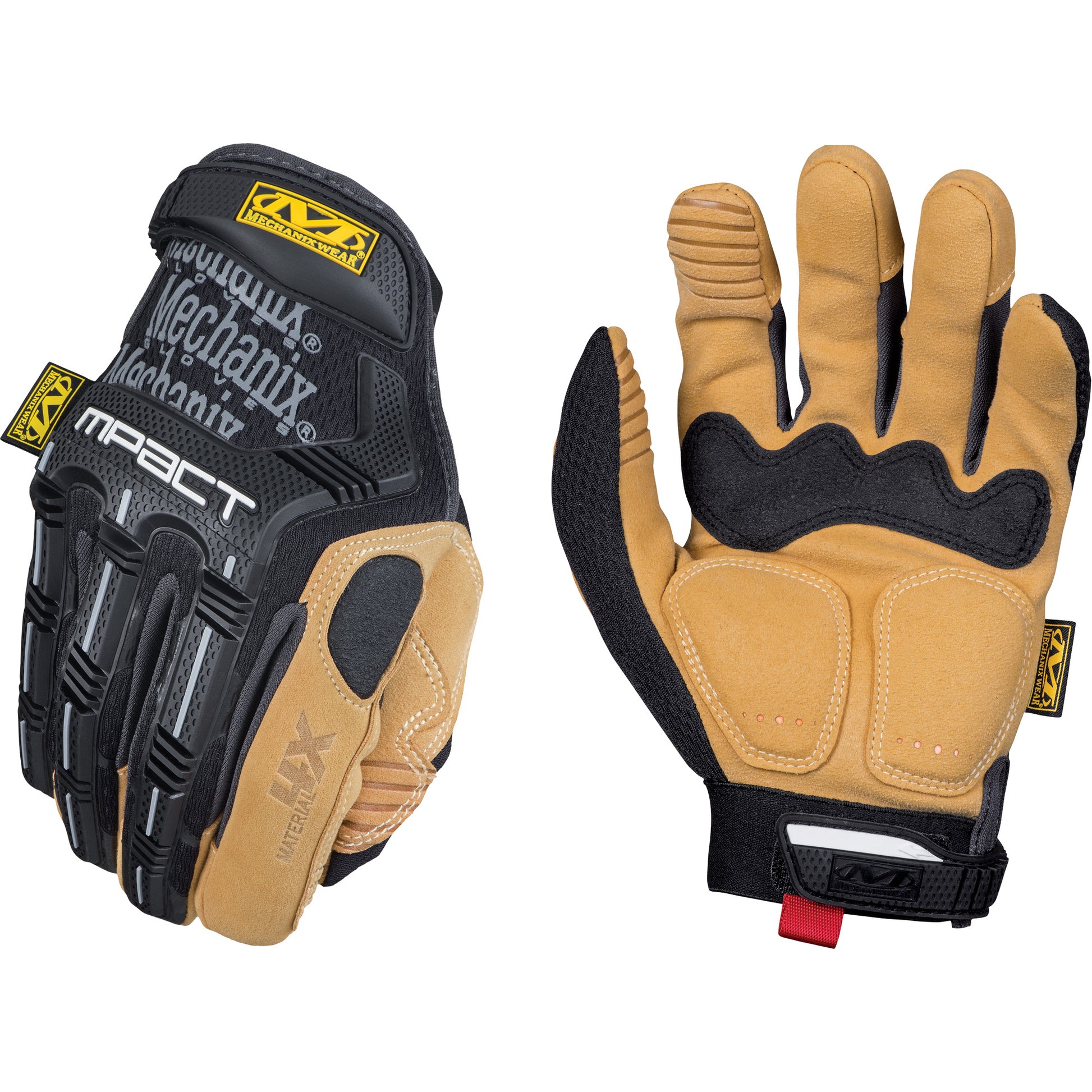 Mechanix Wear Material4X® M-Pact® Impact Gloves, 10, Synthetic Palm, Hook & Loop Cuff