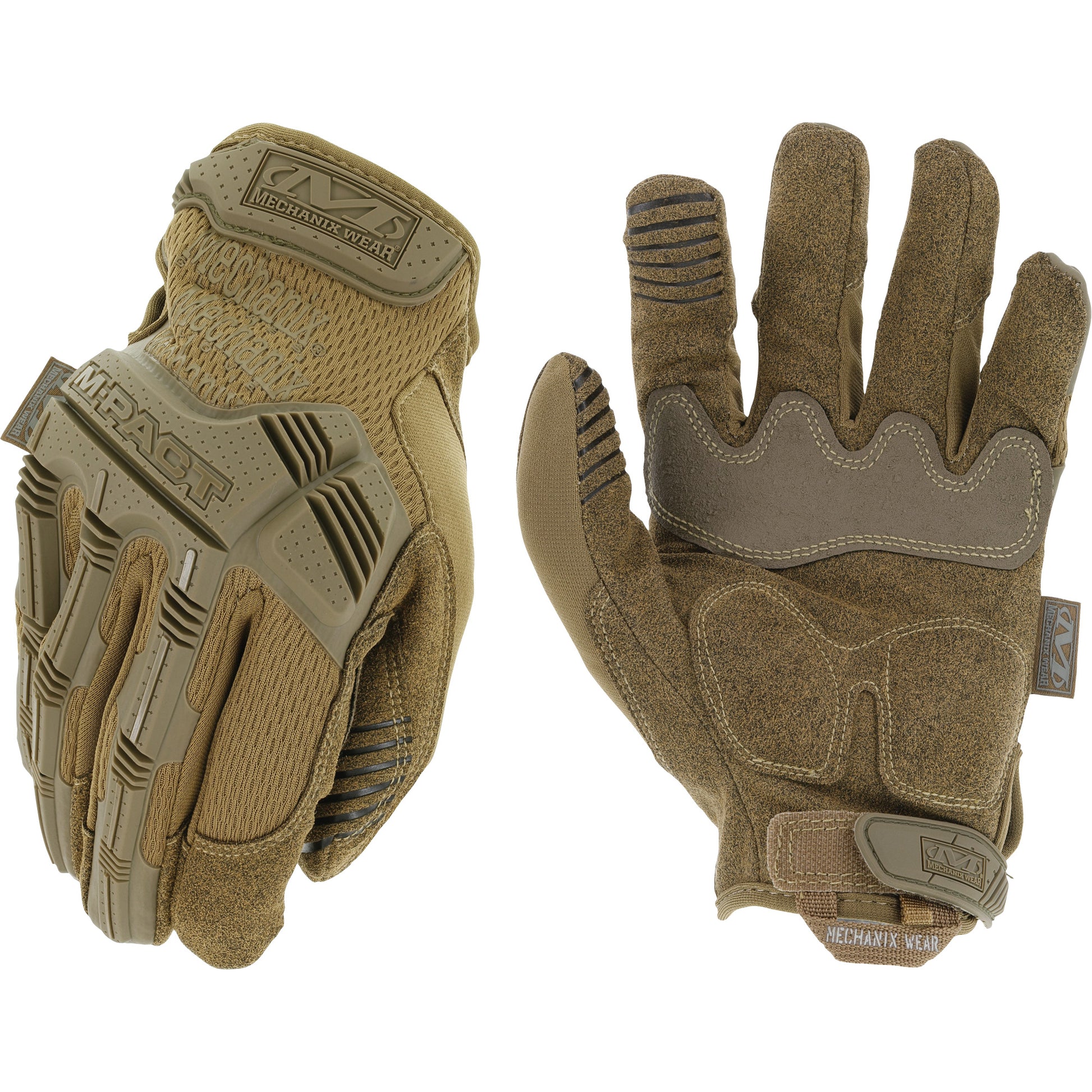 Mechanix Wear M-Pact® Coyote Tactical Impact Gloves, 10, Synthetic Palm, Hook & Loop Cuff