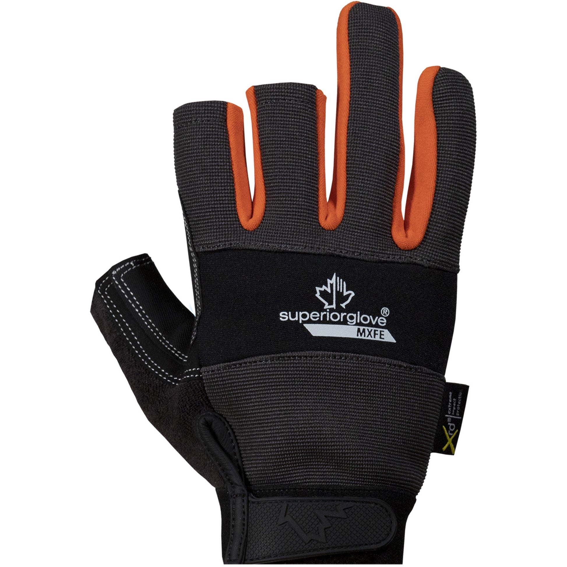 Superior Glove Works Ltd. Clutch Gear® Open-Finger Framers Gloves, Synthetic Palm, Size Medium