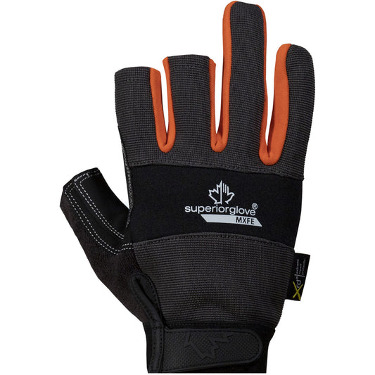 Superior Glove Works Ltd. Clutch Gear® Open-Finger Framers Gloves, Synthetic Palm, Size Medium