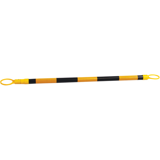 Zenith Safety Products Retractable Cone Bar, 7'2" Extended Length, Black/Yellow