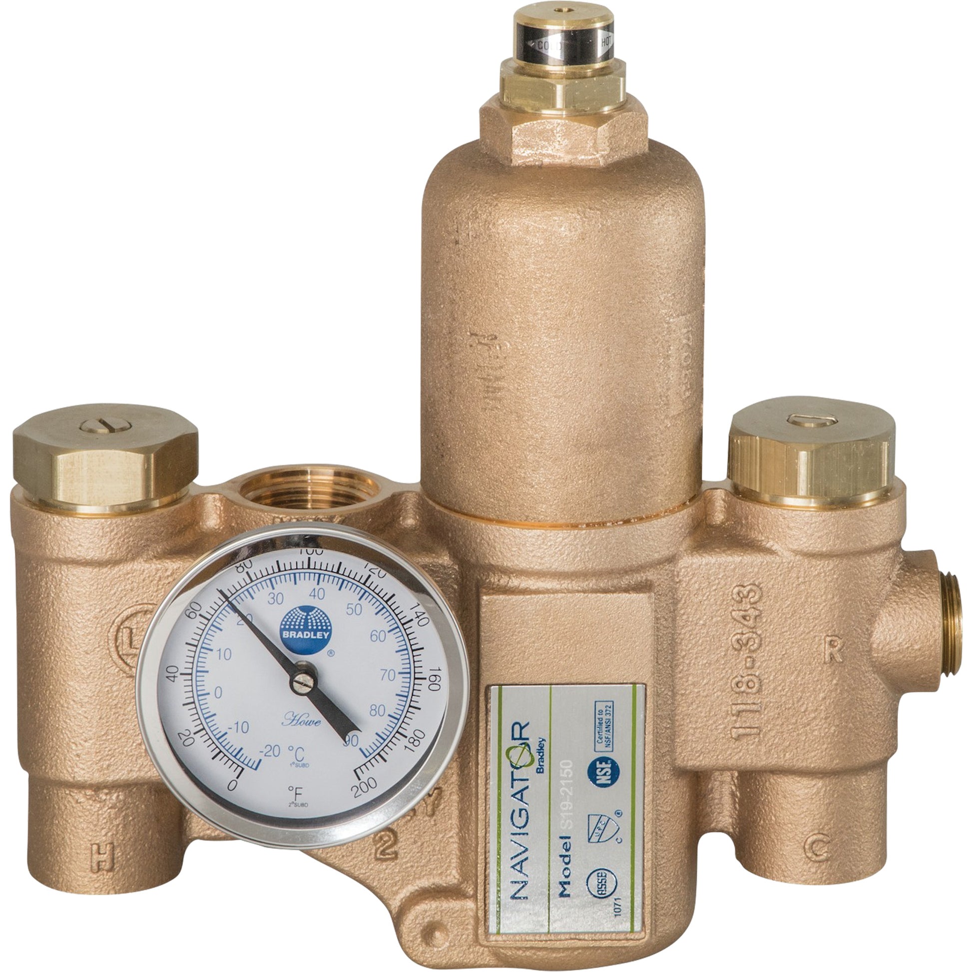 Bradley Navigator EFX20 Emergency Fixture Thermostatic Mixing Valve, 30 GPM