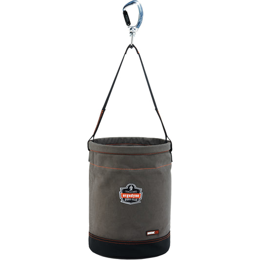Ergodyne Arsenal® 5940 Swiveling Carabiner Hoist Bucket, Canvas, 12.5" Dia. x 17" H, 150 lbs. Load Rating