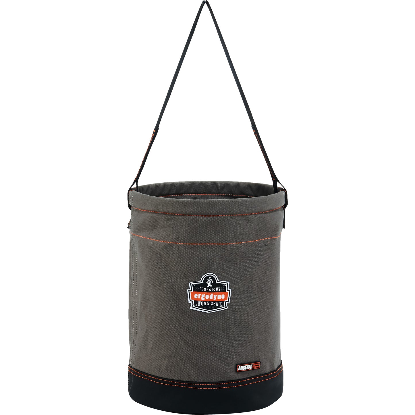 Ergodyne Arsenal® 5930 Web Handle Hoist Bucket, Canvas, 12.5" Dia. x 17" H, 150 lbs. Load Rating