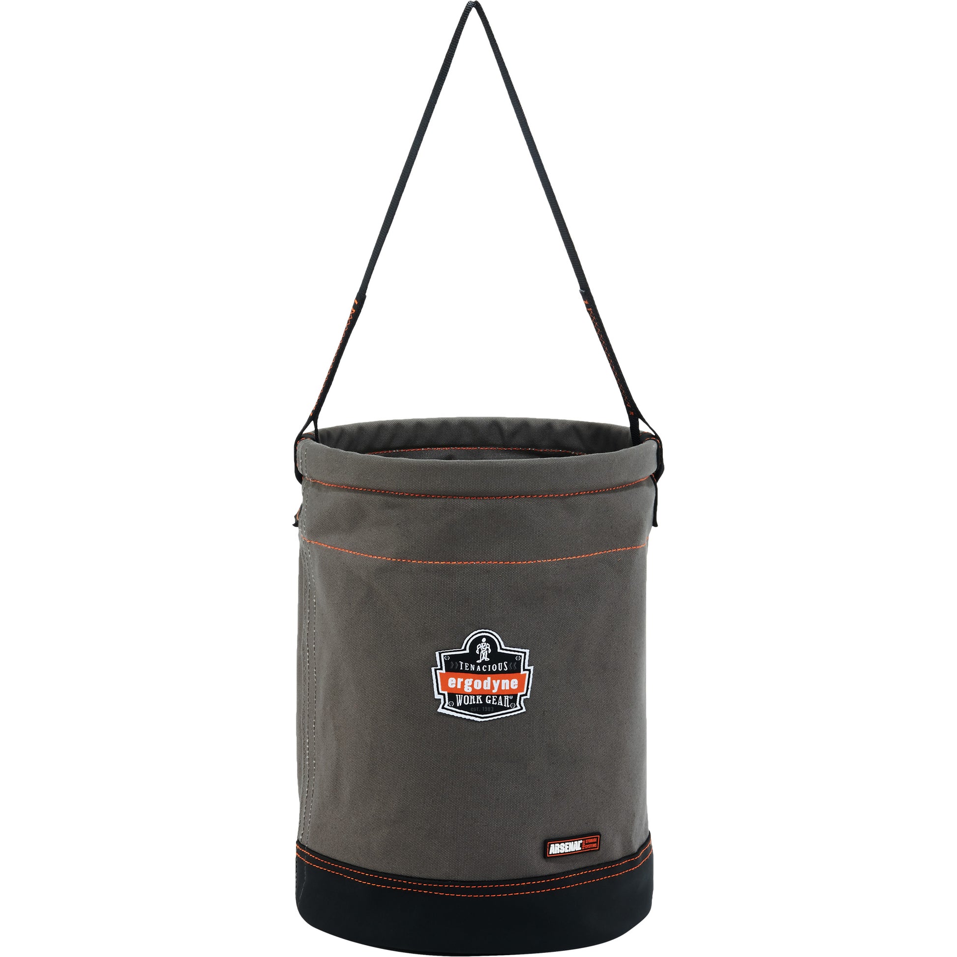 Ergodyne Arsenal® 5930 Web Handle Hoist Bucket, Canvas, 12.5" Dia. x 17" H, 150 lbs. Load Rating
