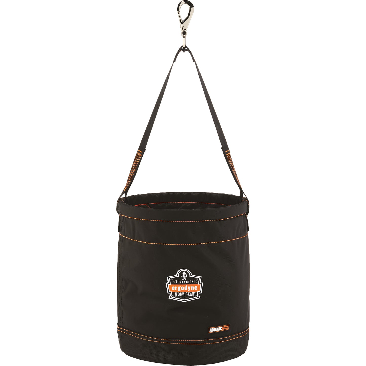 Ergodyne Arsenal® 5970 Swiveling Hook Hoist Bucket, Nylon, 12.5" Dia. x 15" H, 100 lbs. Load Rating