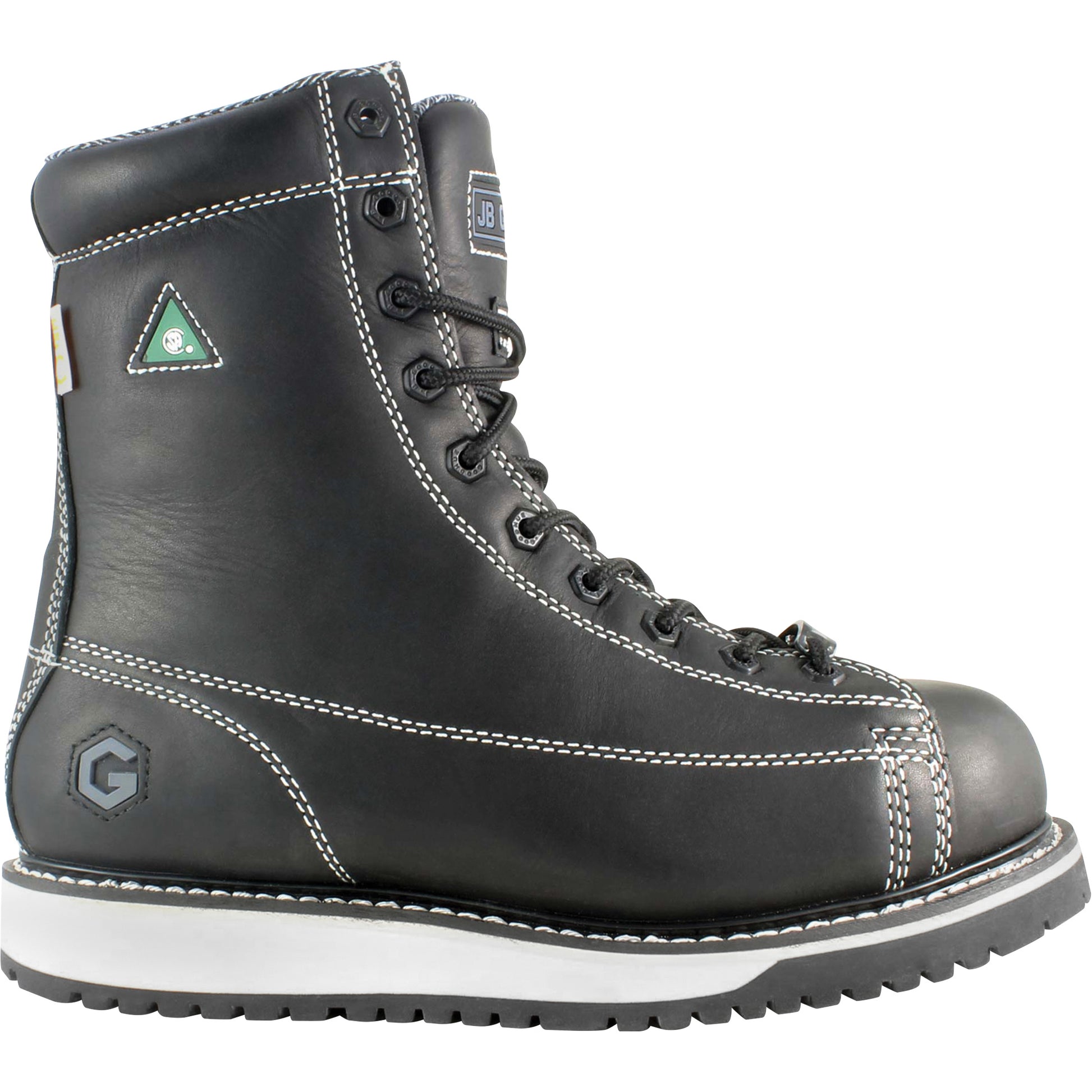 JB Goodhue Rigger Work Boots, Leather, Steel Toe, Size 11, Impermeable