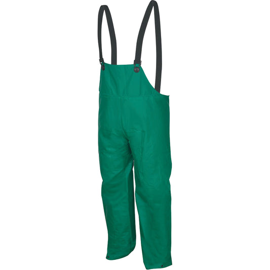 Mcr Safety Dominator Limited Flammability Rain Pants, Large, Polyester/PVC, Green