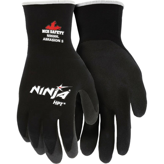 Mcr Safety Ninja® Coated Gloves, Small, HPT™ Coating, 15 Gauge, Nylon Shell