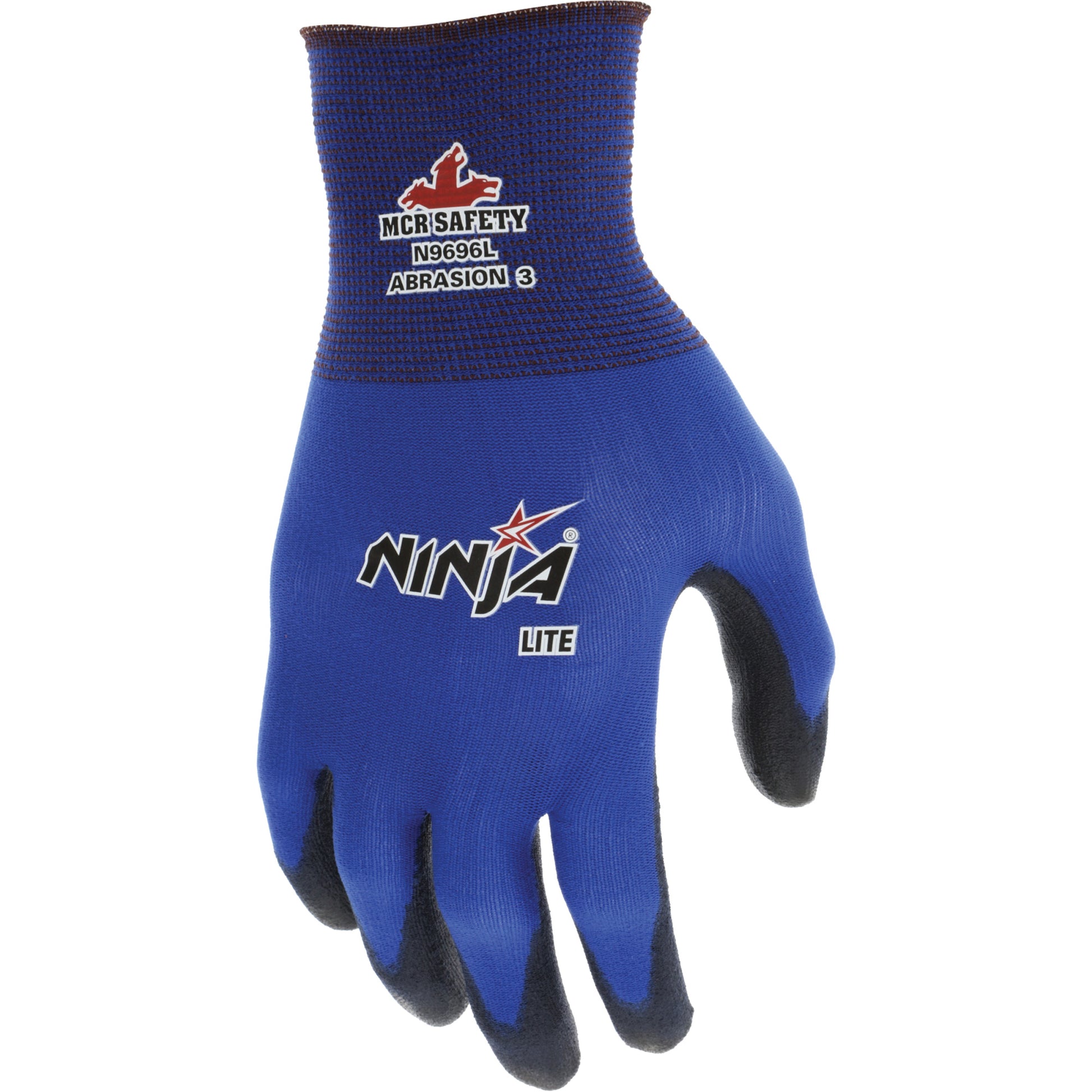Mcr Safety Ninja® Lite Coated Gloves, 2X-Large, Polyurethane Coating, 18 Gauge, Nylon Shell