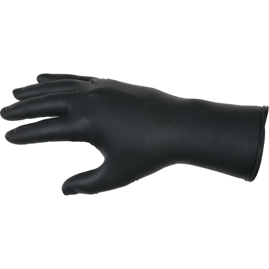 Mcr Safety NitriShield Stealth Extra Disposable Gloves, Large, Nitrile, 6-mil, Powder-Free, Black