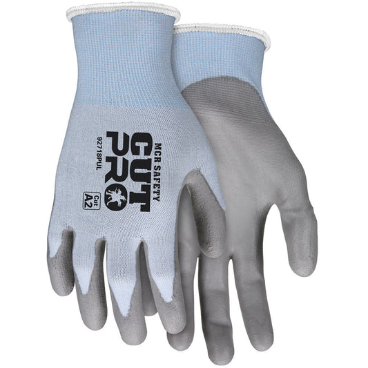 Mcr Safety Safety Cut Pro™ Cut Resistant Gloves, Size Small, 18 Gauge, Polyurethane Coated, HPPE Shell, ASTM ANSI Level A2