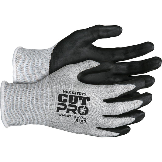 Mcr Safety Safety Cut Pro™ Cut Resistant Gloves, Size 2X-Large, 13 Gauge, Bi-Polymer Coated, HPPE Shell, ASTM ANSI Level A7