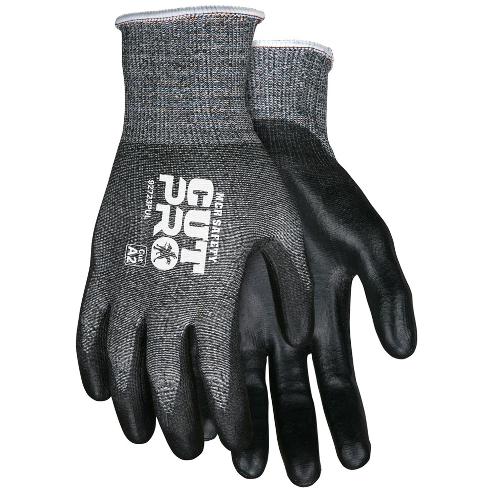 Mcr Safety Safety Cut Pro™ Cut Resistant Gloves, Size Medium, 13 Gauge, Polyurethane Coated, HPPE Shell, ASTM ANSI Level A2