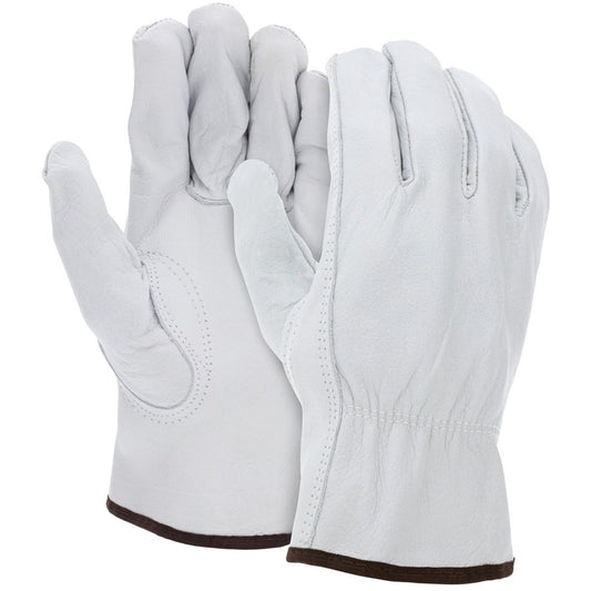 Mcr Safety Driver's Gloves, Large, Grain Buffalo Palm