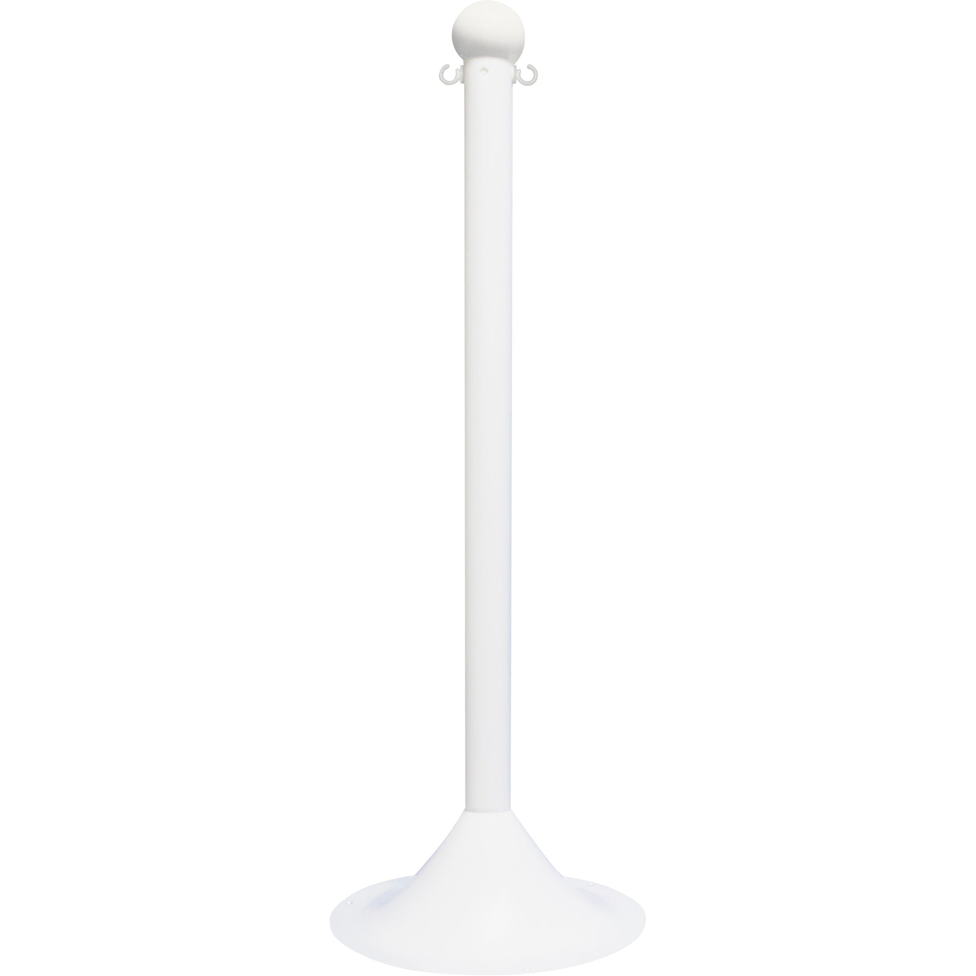 Mr. Chain Light-Duty Stanchion, 41" High, White