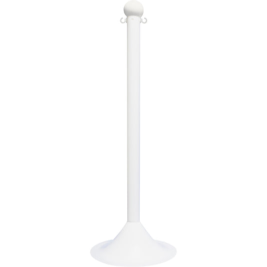 Mr. Chain Light-Duty Stanchion, 41" High, White