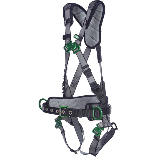 MSA V-Fit™ Construction Full Body Harness, CSA Certified, Class AP, Large/Medium, 400 lbs. Cap.
