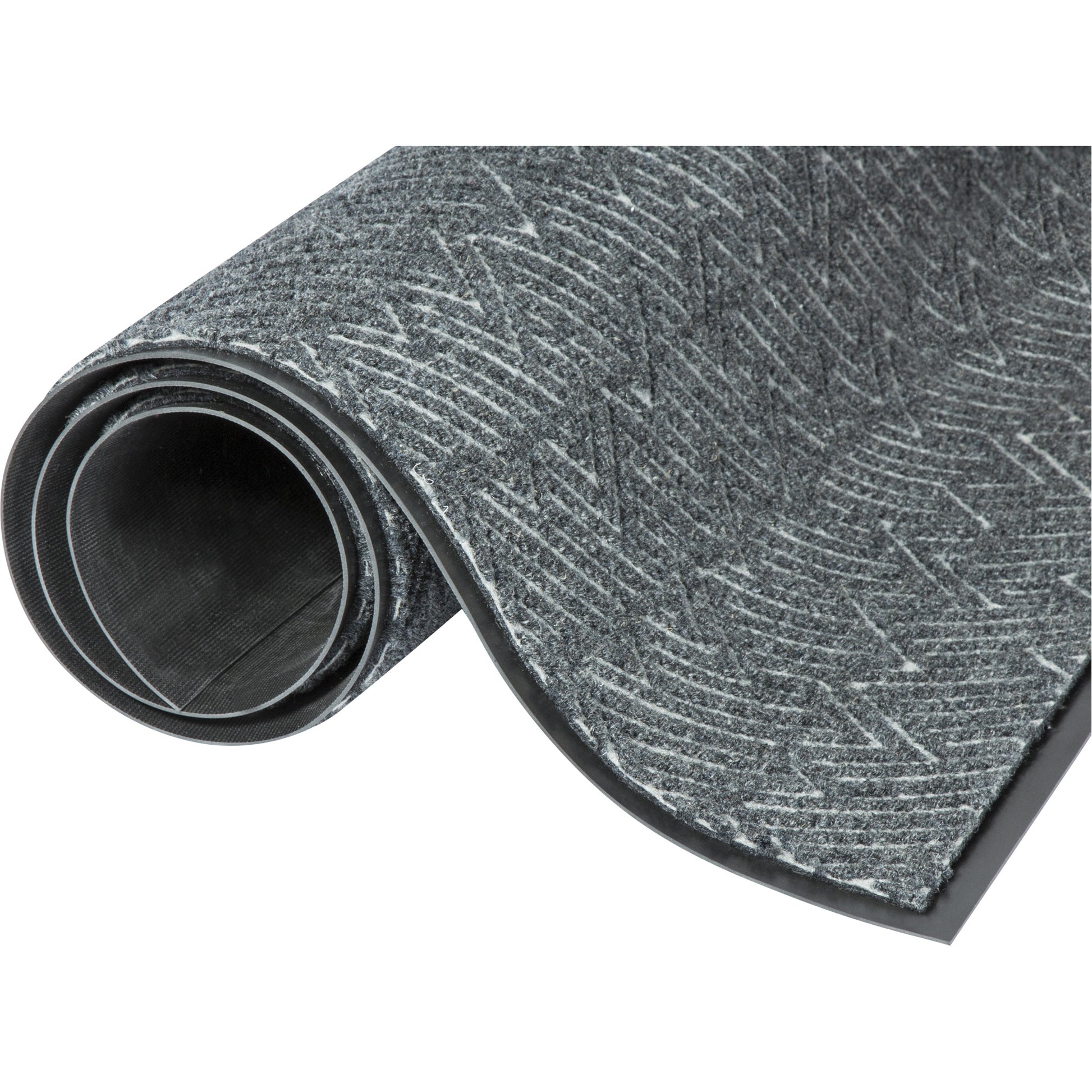 Mat Tech Triathlon Performance Entrance Mats, Wiper/Scraper, 6' x 10' x 7/16", Cool Grey