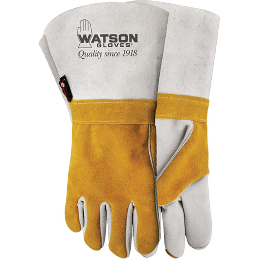 Watson Gloves Wopper Welder's Gloves, Split Cowhide, Size 10