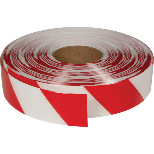 Incom Top Tape & Label ArmorStripe® Ultra Durable Floor Tape, 2" x 100', PVC, Red and White