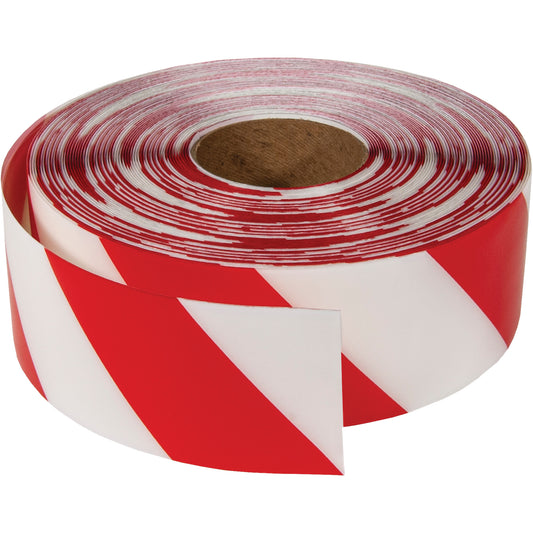 Incom Top Tape & Label ArmorStripe® Ultra Durable Floor Tape, 3" x 100', PVC, Red and White