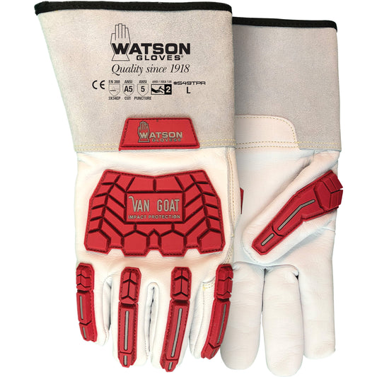 Watson Gloves Van Goat Cut & Impact Gloves, Size Small, Cutshield™ Shell, ASTM ANSI Level A5/EN 388 Level E