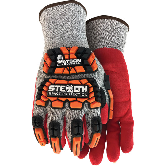 Watson Gloves 360TPR Stealth Destroyer Cut-Resistant Gloves, Size 2X-Large, 13 Gauge, Nitrile Coated, Nylon/Stainless Steel/HPPE Shell, ASTM ANSI Level A7/EN 388 Level F