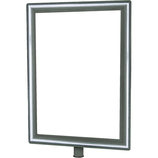 Tensator Heavy-Duty Vertical Sign Holder for Classic Posts, Polished Chrome