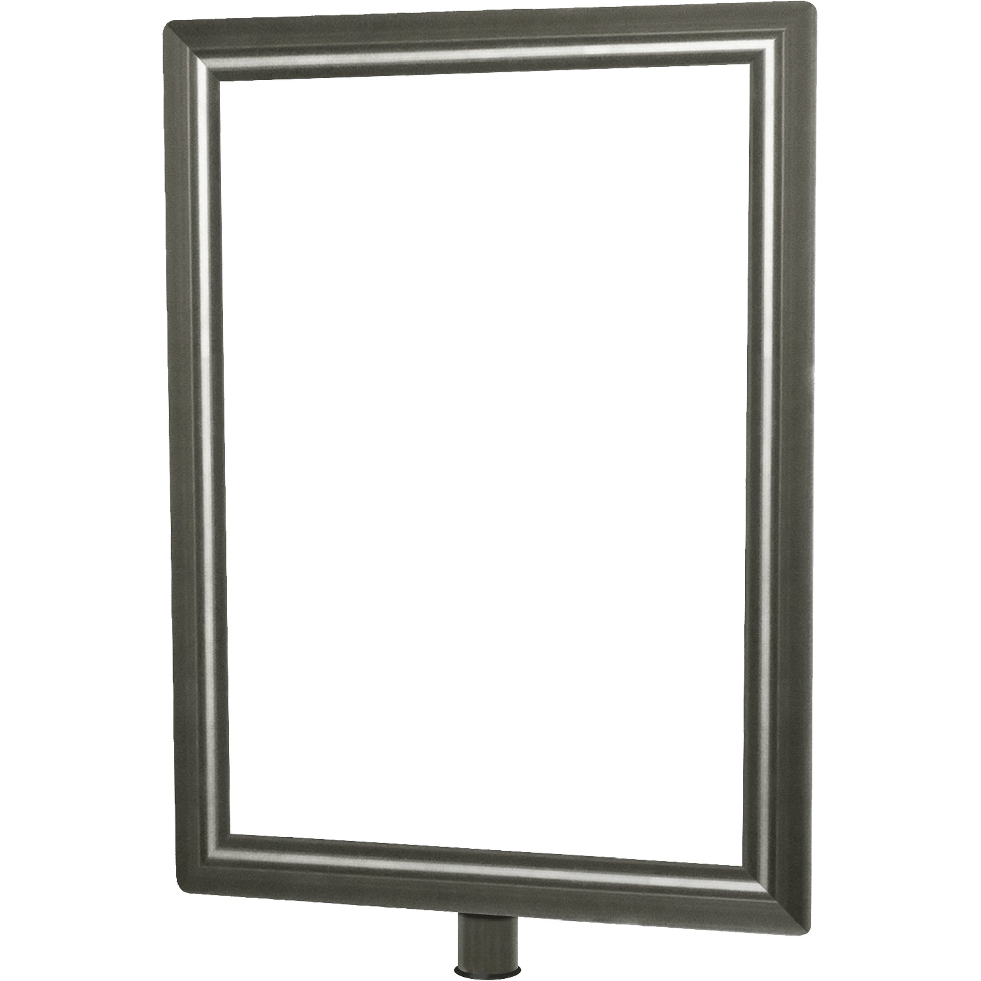 Tensator Heavy-Duty Vertical Sign Holder for Classic Posts, Satin Chrome