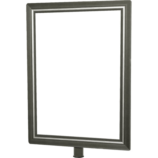 Tensator Heavy-Duty Vertical Sign Holder for Classic Posts, Satin Chrome