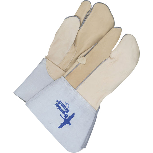Bob Dale Gloves One-Finger Leather Mitts, Grain Cowhide, Size 8.5