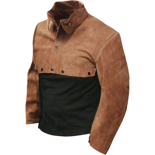 Bob Dale Gloves Standard Grade Leather Cape Sleeve, Medium, Brown