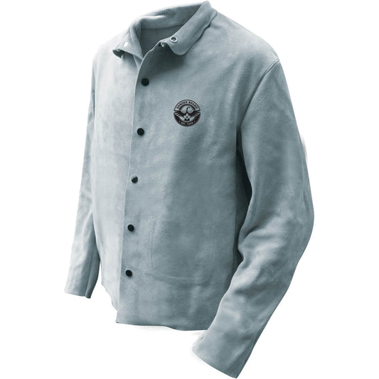 Bob Dale Gloves Welder Jacket, Leather, Large, Grey