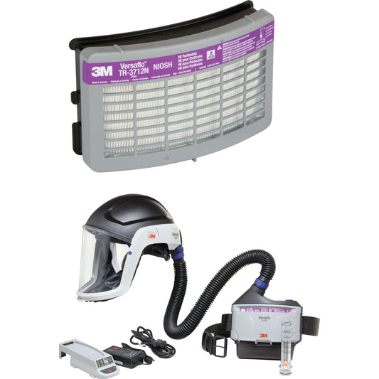 3M Versaflo™ Heavy Industry PAPR Kit, Hard Hat & Faceshield, Lithium-Ion Battery