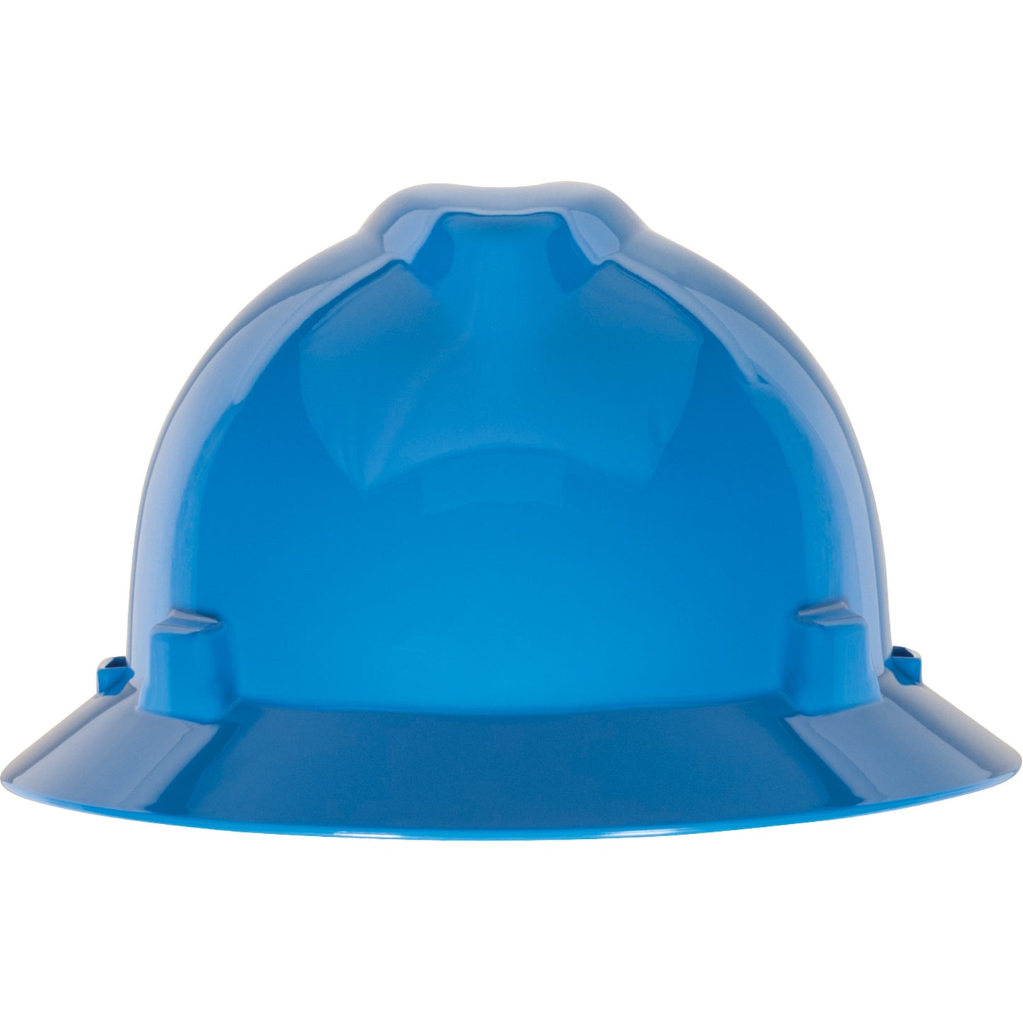 MSA V-Gard® Slotted Full-Brim Hardhat, Pinlock Suspension, Blue