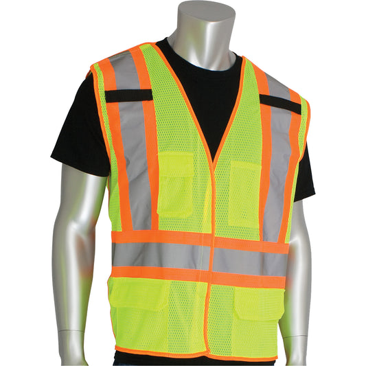 Protective Industrial Products Dynamic™ Pip® High Visibility Breakaway Vest, High Visibility Lime-Yellow, X-Large, Polyester