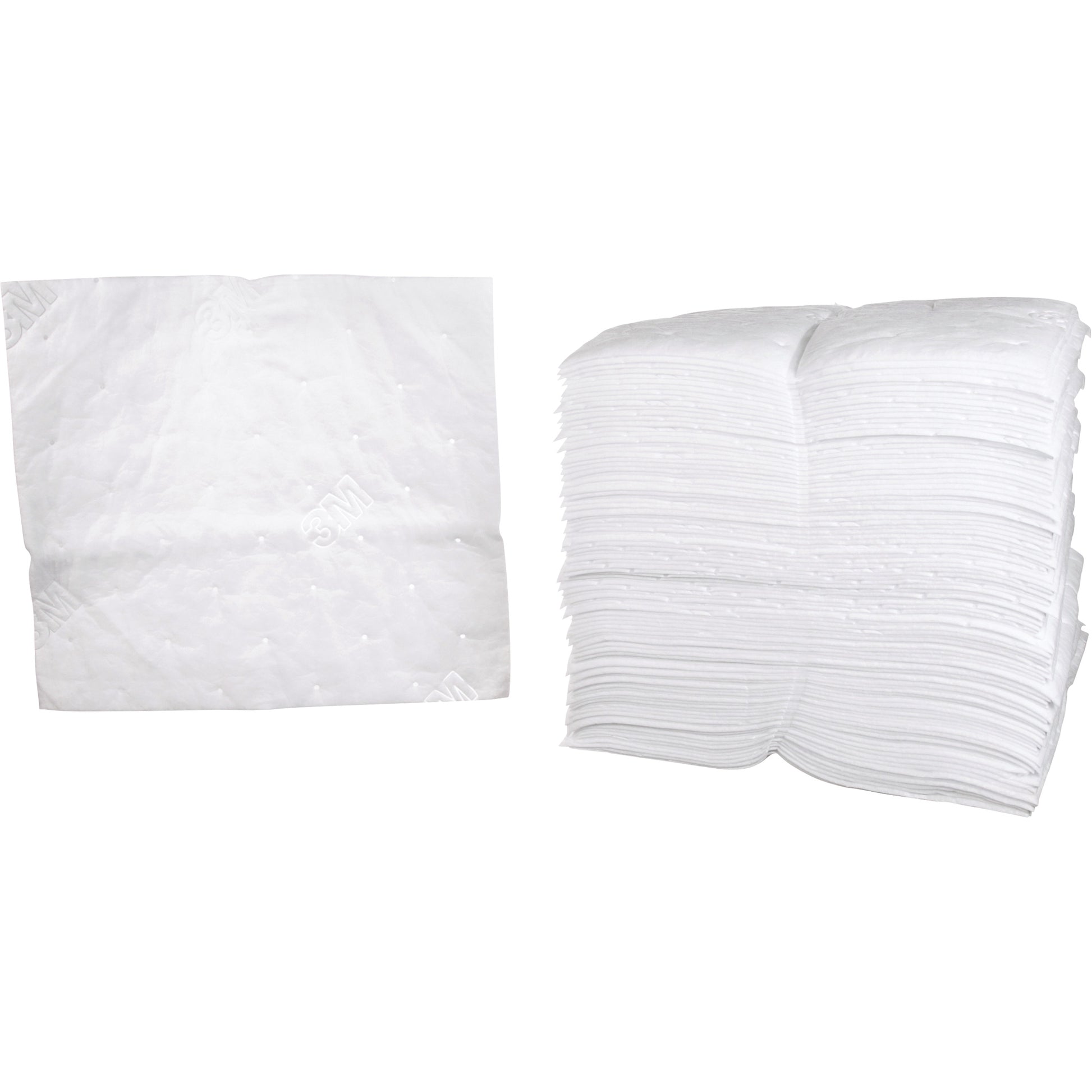 3M Petroleum Sorbent Pads, Oil Only, 19" x 17", 38.7 gal. Absorbancy